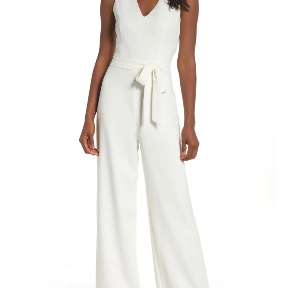 Vince Camuto Tie Front Wide Leg Jumpsuit